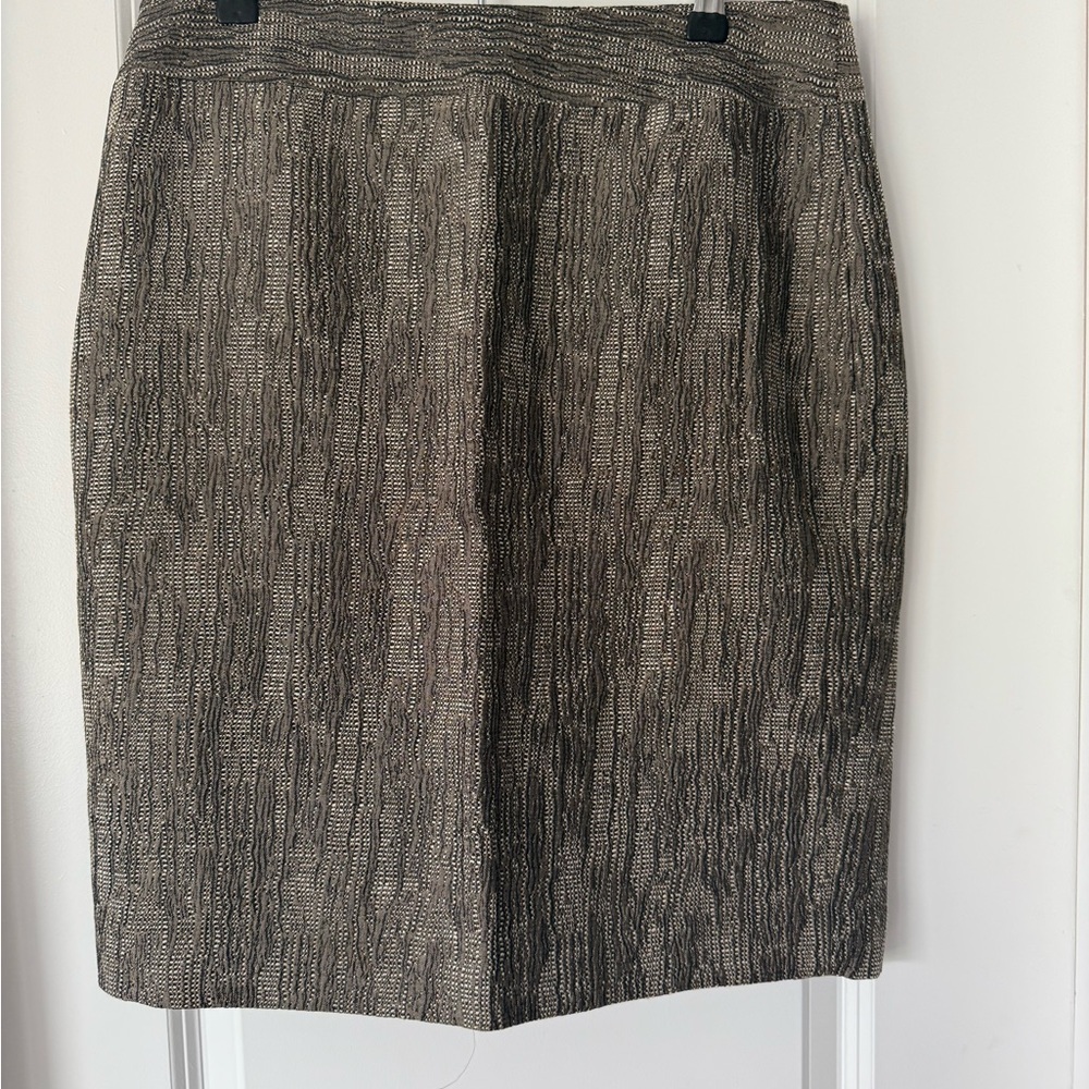 Ann Taylor black and cream Pencil Skirt Knee-Length Work